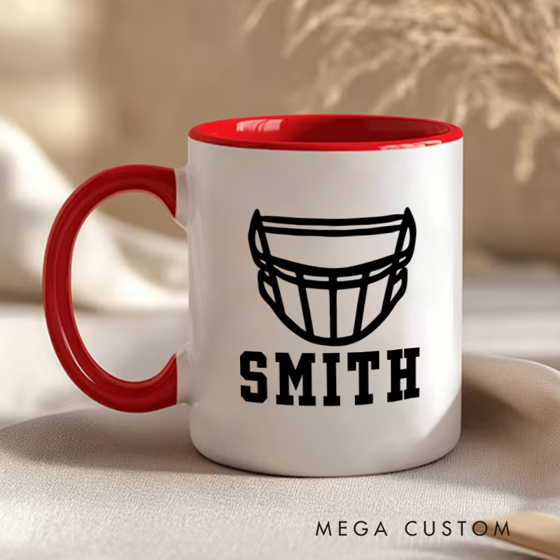 [Copy]Personalized American Football Mug with Dynamic Player Graphic and Custom Name Design