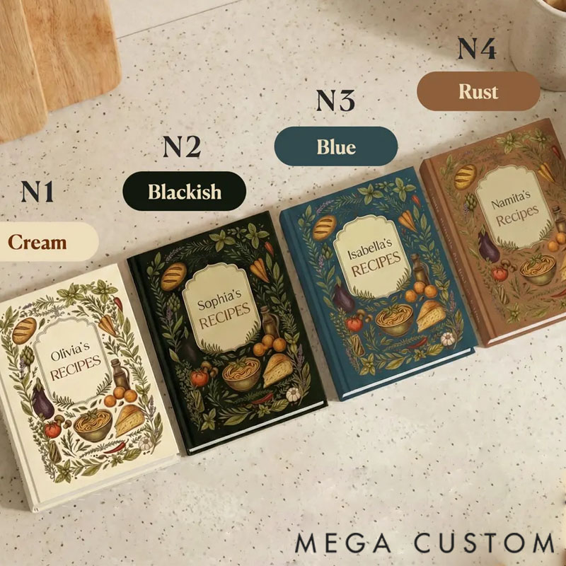 Personalized recipes are a great gift for her/him/mom/grandma; a recipe log