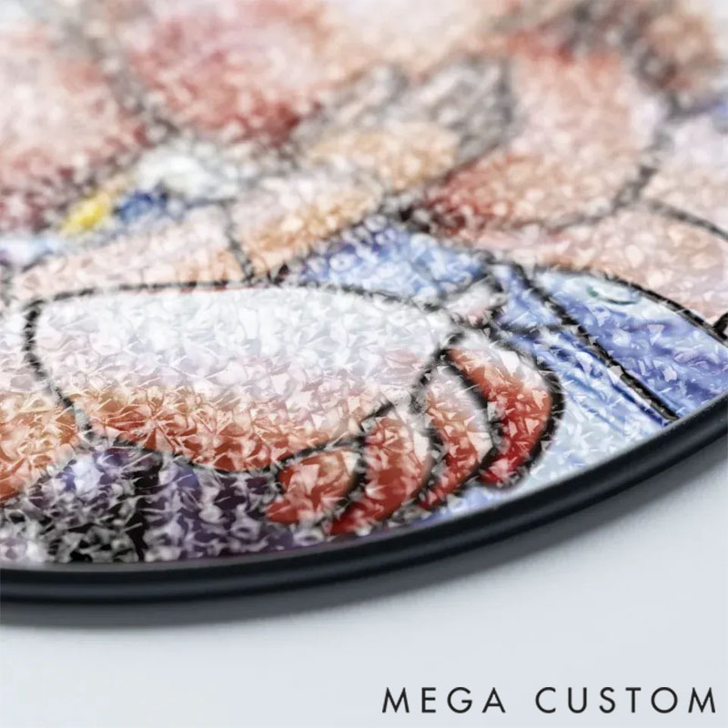 Personalized Window Stained Glass, Grandma And Grandkids Portrait - Suncatcher Hangings, Gift For Grandma