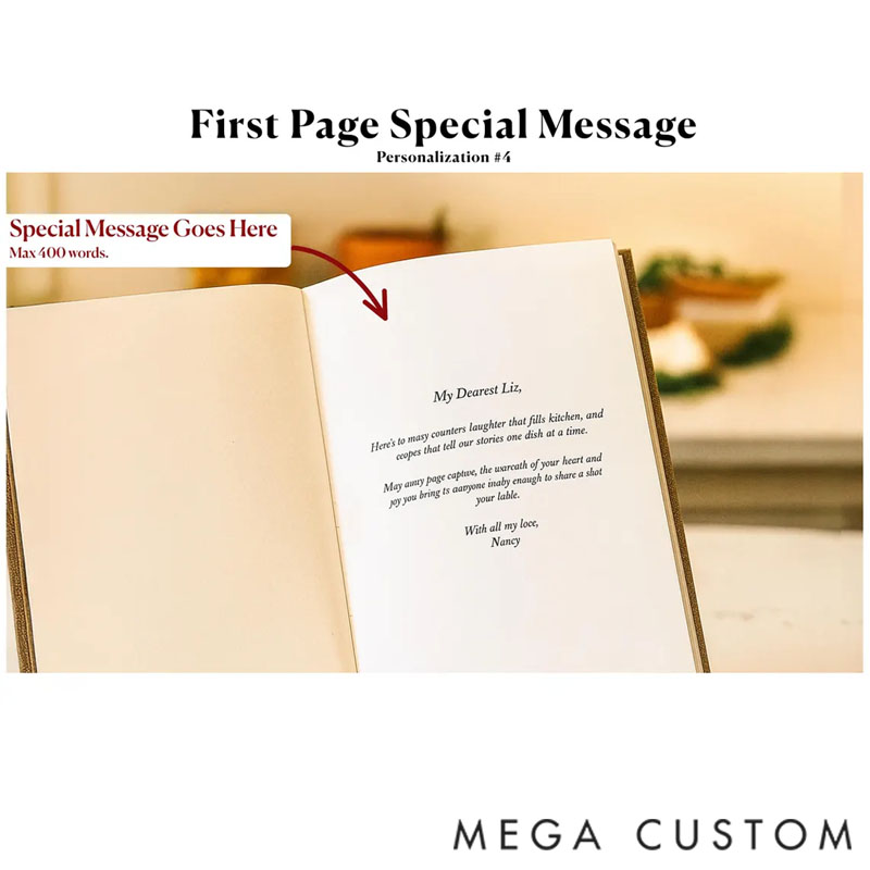Personalized recipes are a great gift for her/him/mom/grandma; a recipe log