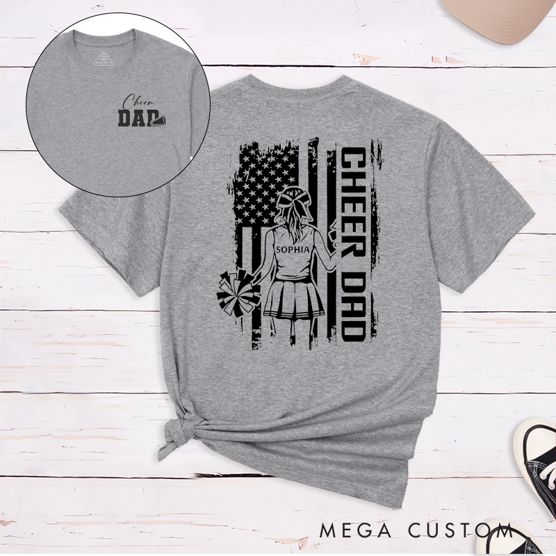 Personalized Cheer Supporter T-Shirt Custom Name and Title Cheerleading Shirt
