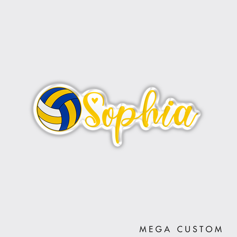 Personalized Volleyball Fridge Magnets with Custom Name For Sport Fan Gifts 