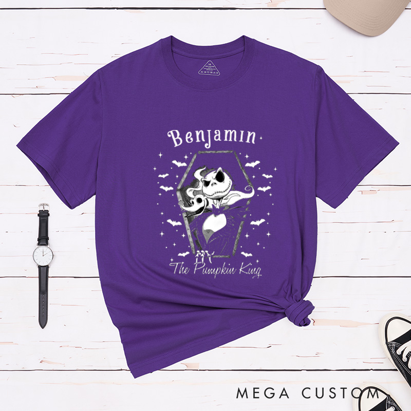 Personalized Halloween Ghost Couple Matching T-Shirt Funny Ghost Witch Matching T-Shirt For Him and Her