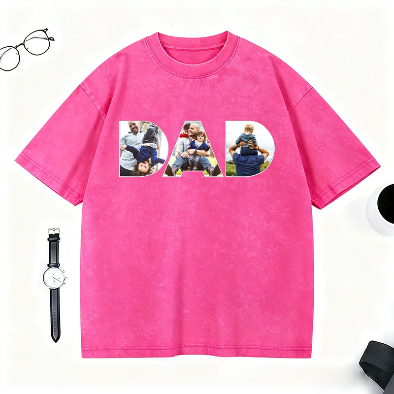 Personalized Custom Unisex T-shirt with Custom Photo Gift for DAD