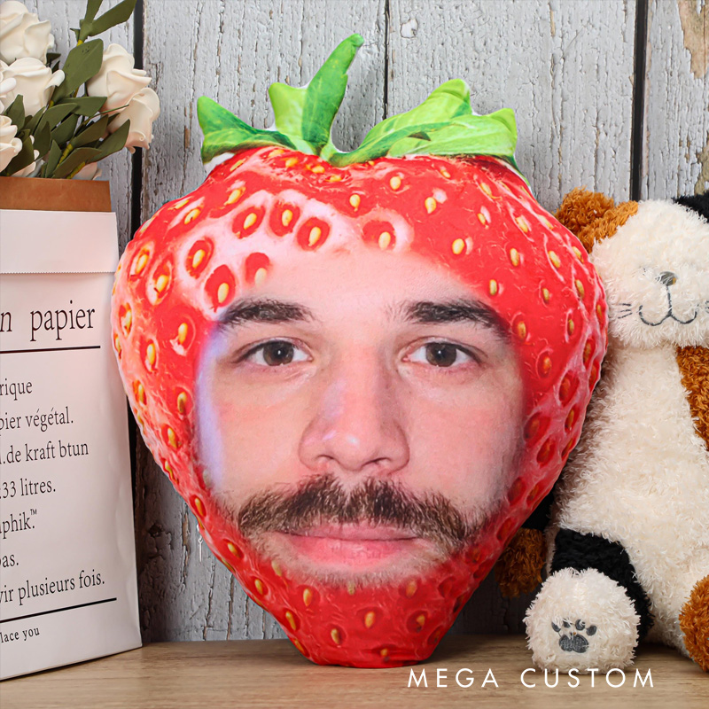 Personalized Ugly Fruit Pillow Kids Fruit Face Pillow 3D Ugly Pillow Birthday Boy Girl Gift for Baking Lover Pillow