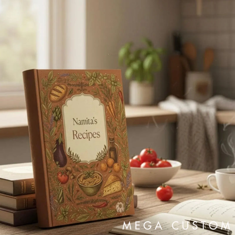 Personalized recipes are a great gift for her/him/mom/grandma; a recipe log