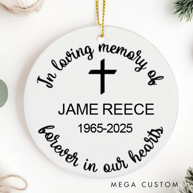 Personalized Memorial Ornament for Loss of Loved Ones Someone We Love is in Heaven Christmas Ornament Bereavement Condolence Gift