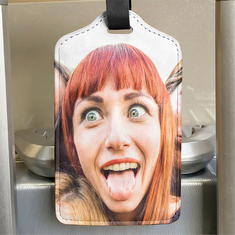Personalized Funny Photo Luggage Tag For Friends Family Vacation