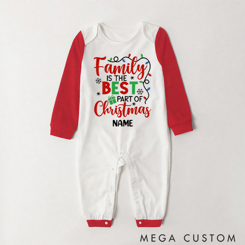 Personalized Family is the Best Part of Christmas Family Pajamas 