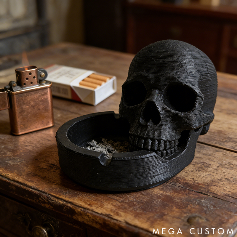 Skull Ashtray 3D Printed Design the Ideal Choice for Smokers