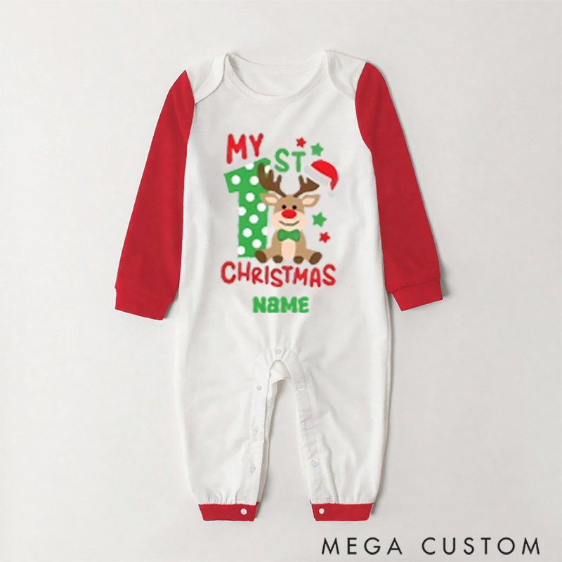 Personalized First Christmas as a Mom Dad Pajamas for Families