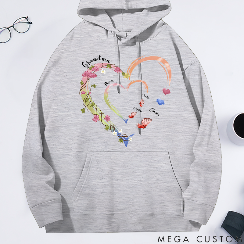 Personalized Family is Where Love is Endless Classic Hoodie Gift for Mom Grandma