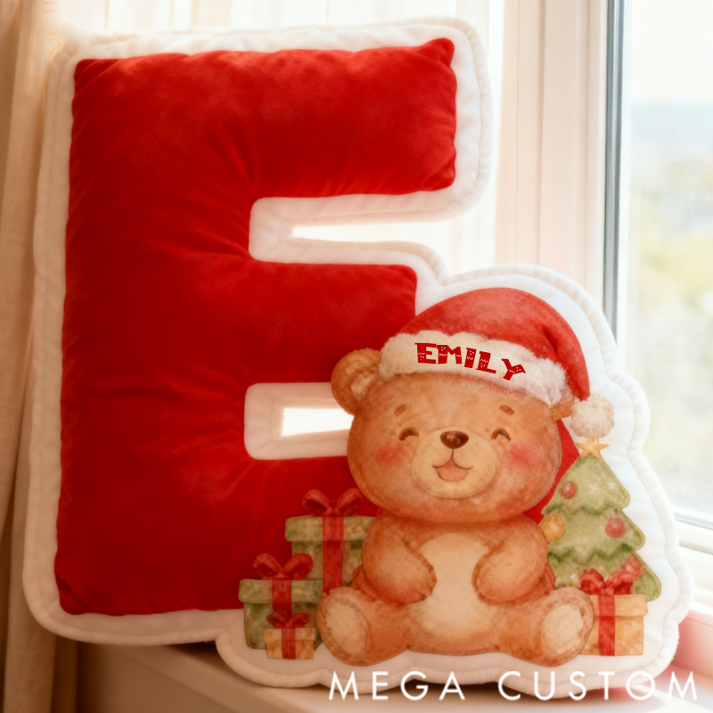 Personalized Christmas Cute Letters Shaped Pillow Graphic 3D Print