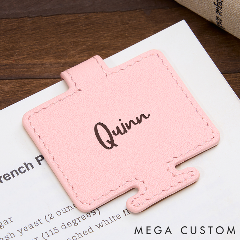 Personalized Leather Bookmarks Computer-Shaped Bookmarks Custom Engraved Name Bookmarks