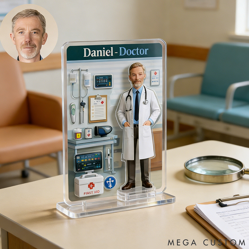 Personalized Doctor Theme Acrylic Decor Custom Photo the Perfect Gift for Doctors