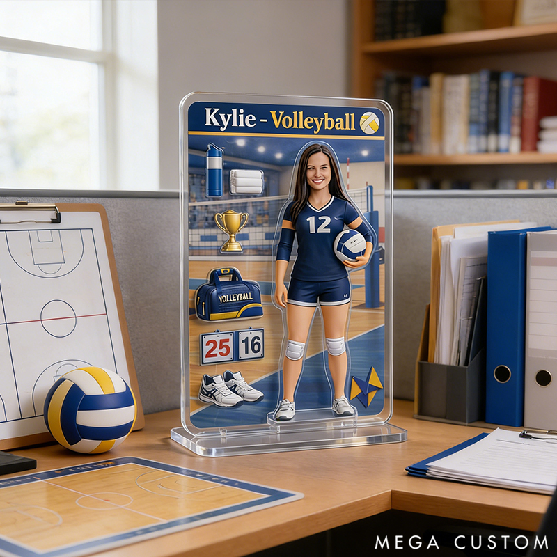 Personalized Volleyball Theme Acrylic Decor Custom Photo the Perfect Gift for Volleyball Fans
