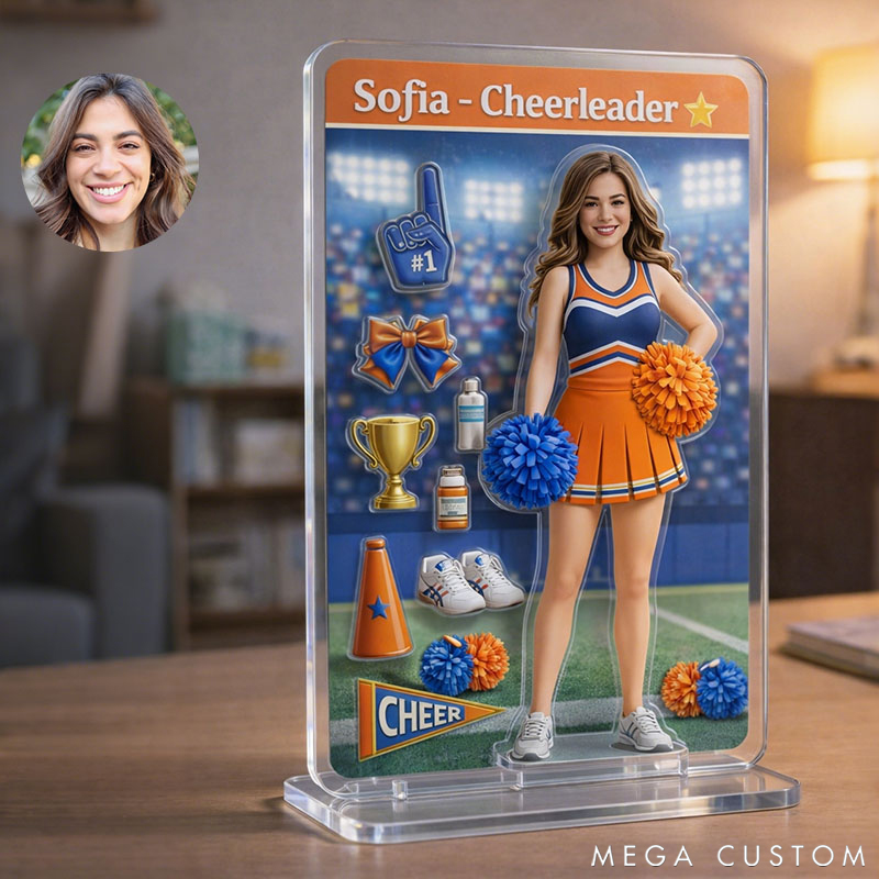 Personalized Cheer Squad Theme Acrylic Decor Custom Photo Gifts for Cheer Squad Members