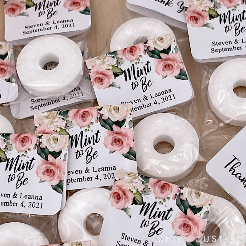 Personalized Mint to Be Wedding Favors Wedding Floral Favor Wedding Favor Mints