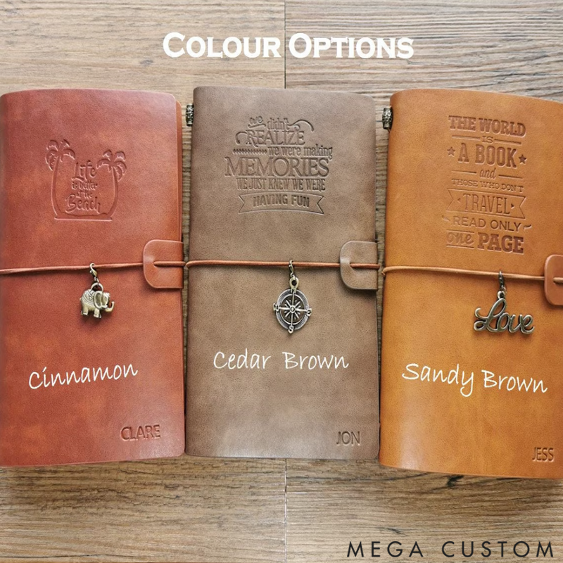 Personalised Travel Journal Notebook Ultimate Travel Gift Great Birthday Present Valentine's Day Gift