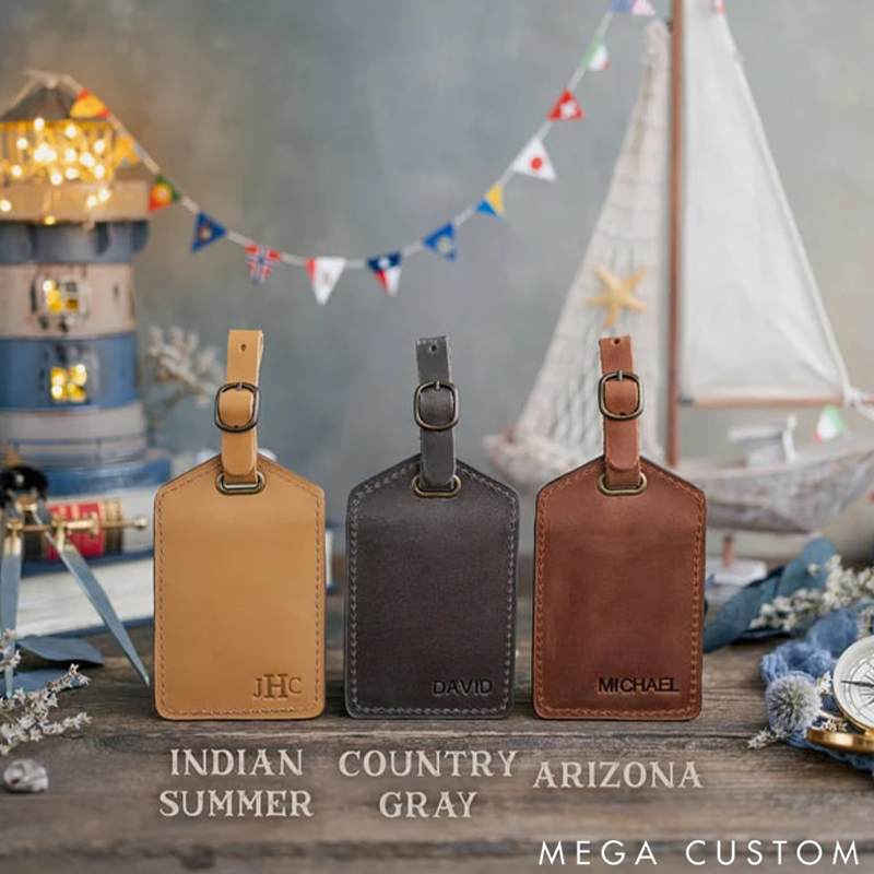 Personalized Luggage Tags Leather Luggage Tags Travel Gift Luggage Tags Wedding