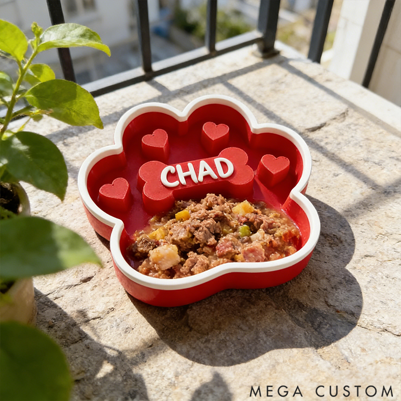 Personalized Pet Bowl for Dogs and Cats Unique Design for Your Beloved Furry Friend