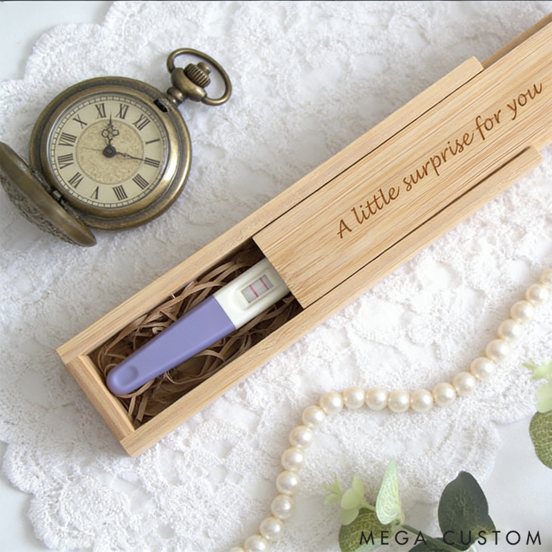 Personalized Pregnancy Test Kit Expectant Parents' Wooden Keepsake Box Cherish Memories