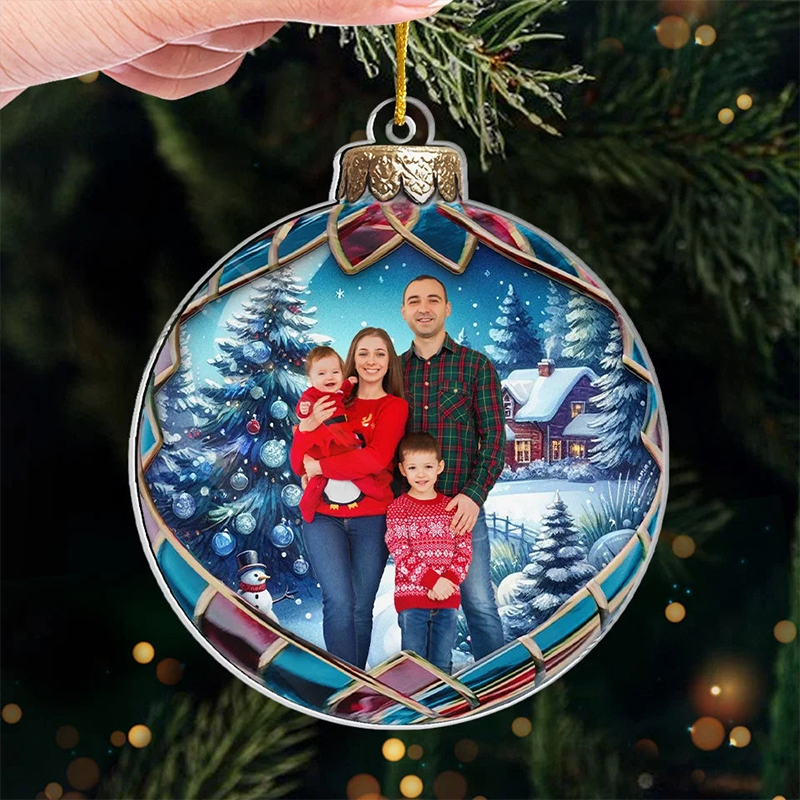Personalized Christmas Ornament Custom Photo Birthday Gifts Santa’s Favorite Squad