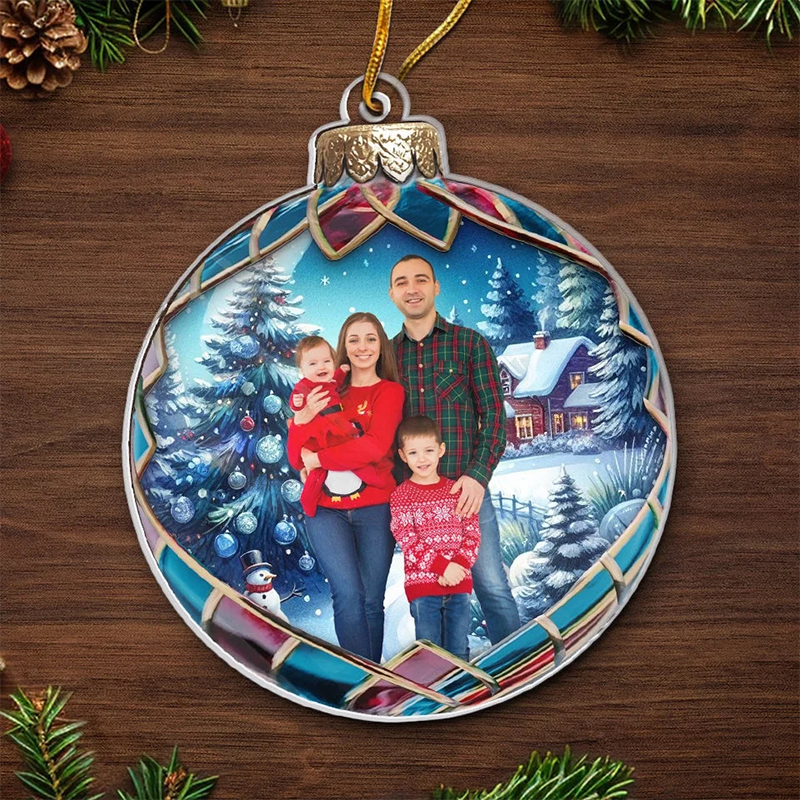 Personalized Christmas Ornament Custom Photo Birthday Gifts Santa’s Favorite Squad