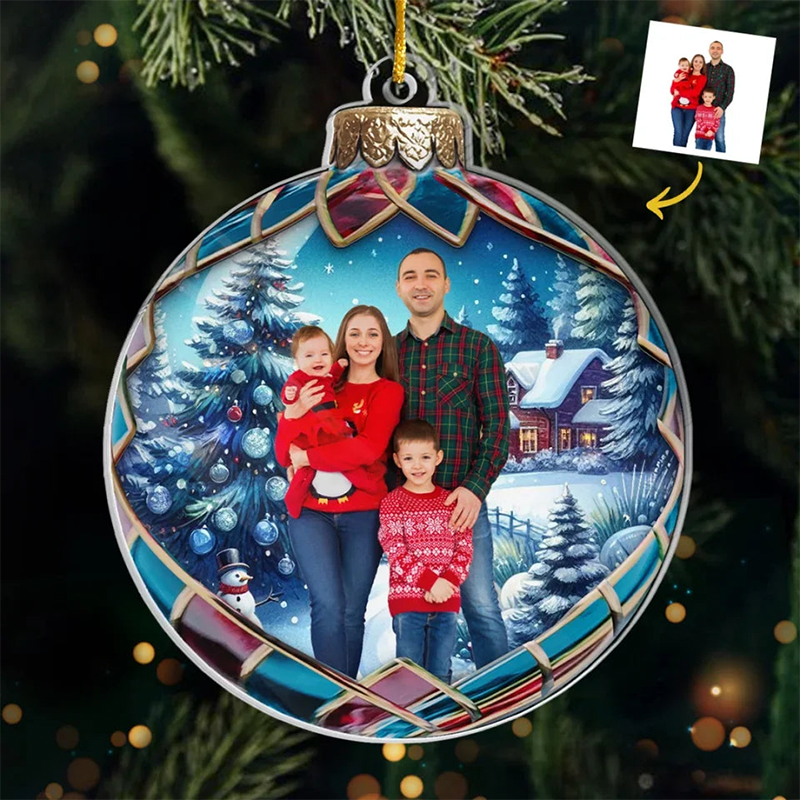 Personalized Christmas Ornament Custom Photo Birthday Gifts Santa’s Favorite Squad
