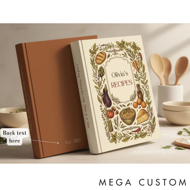 Personalized recipes are a great gift for her/him/mom/grandma; a recipe log