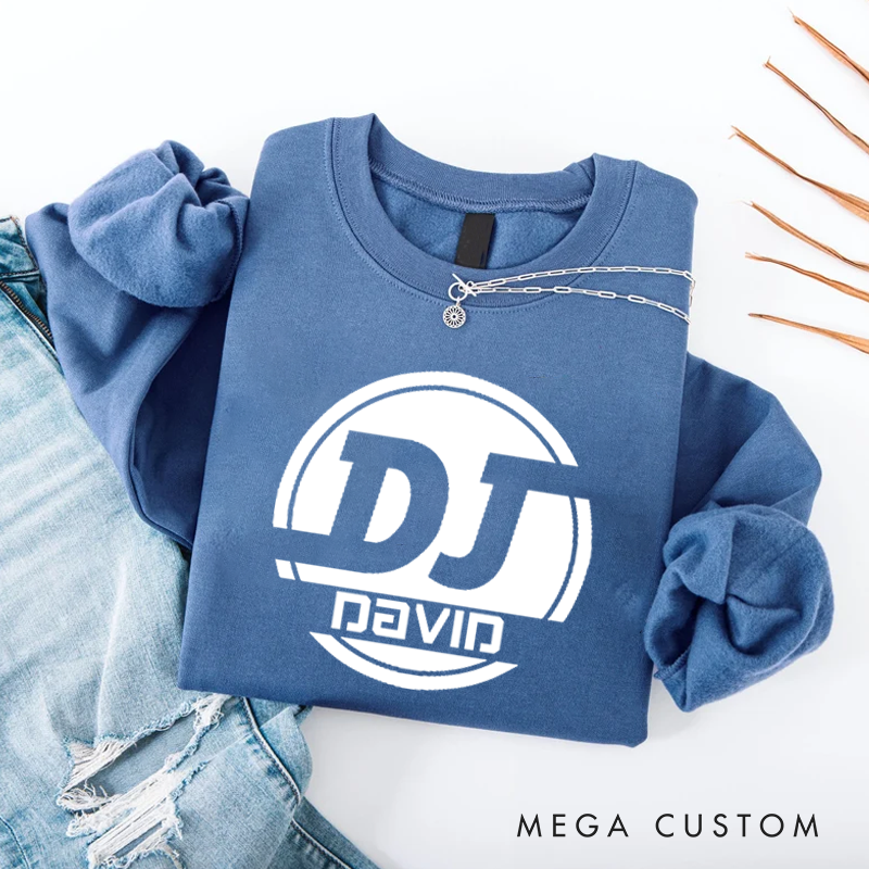 Personalized Classic Sweatshirts DJ Name Music Sweatshirt