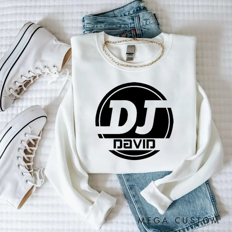 Personalized Classic Sweatshirts DJ Name Music Sweatshirt