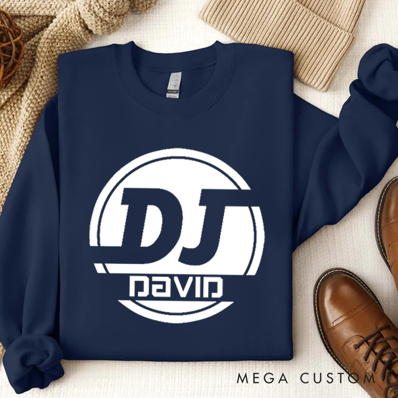 Personalized Classic Sweatshirts DJ Name Music Sweatshirt