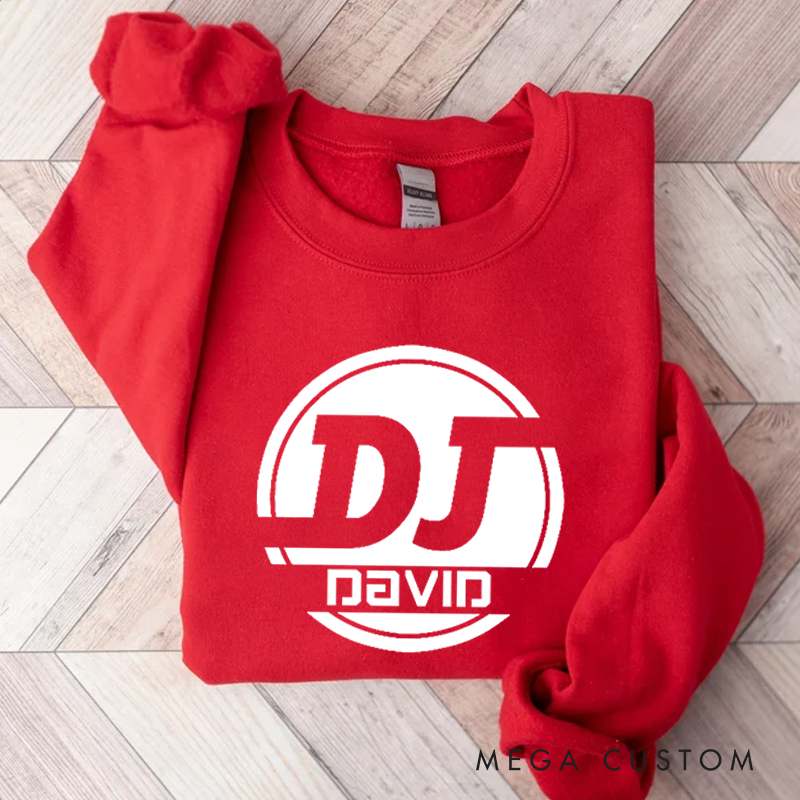 Personalized Classic Sweatshirts DJ Name Music Sweatshirt