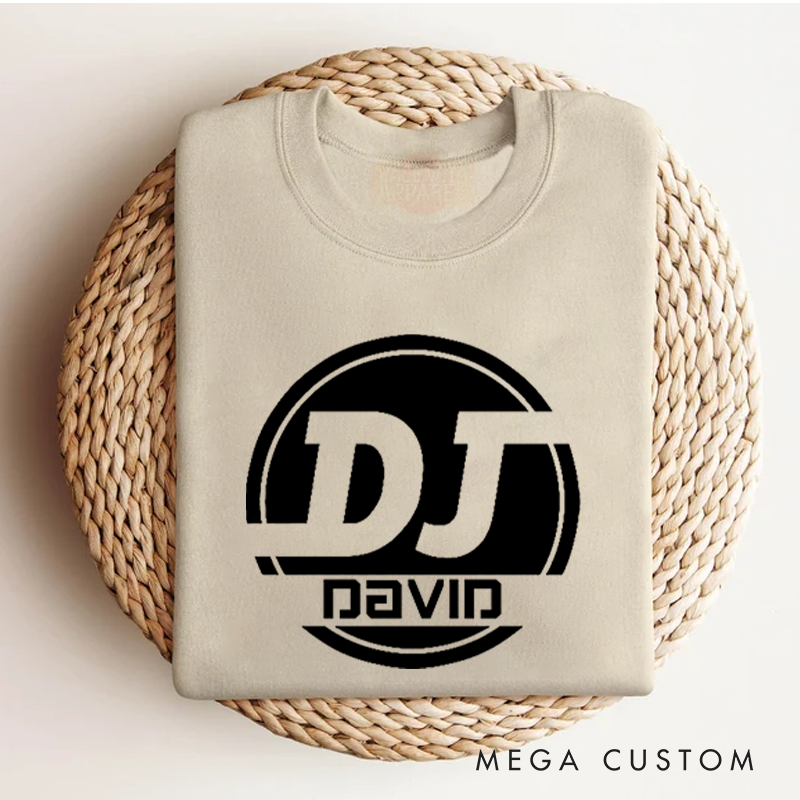 Personalized Classic Sweatshirts DJ Name Music Sweatshirt