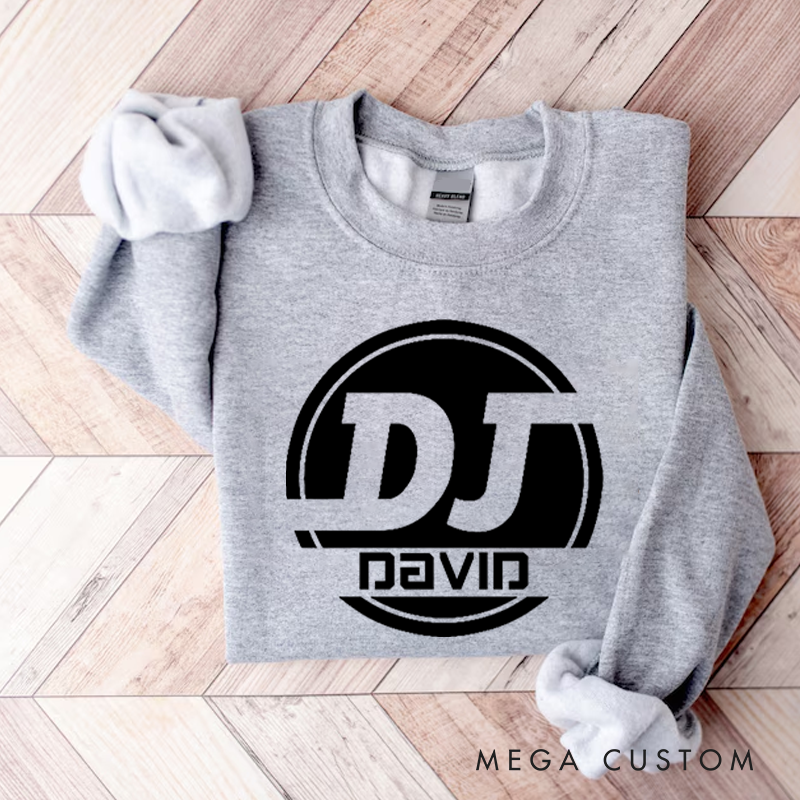 Personalized Classic Sweatshirts DJ Name Music Sweatshirt