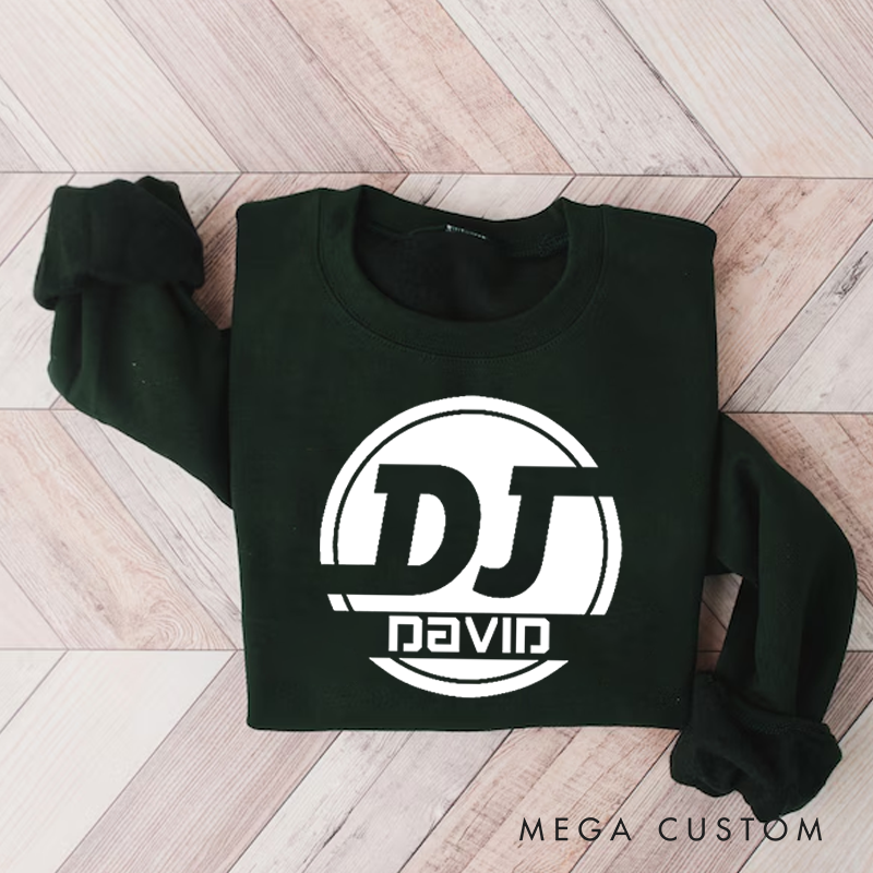 Personalized Classic Sweatshirts DJ Name Music Sweatshirt