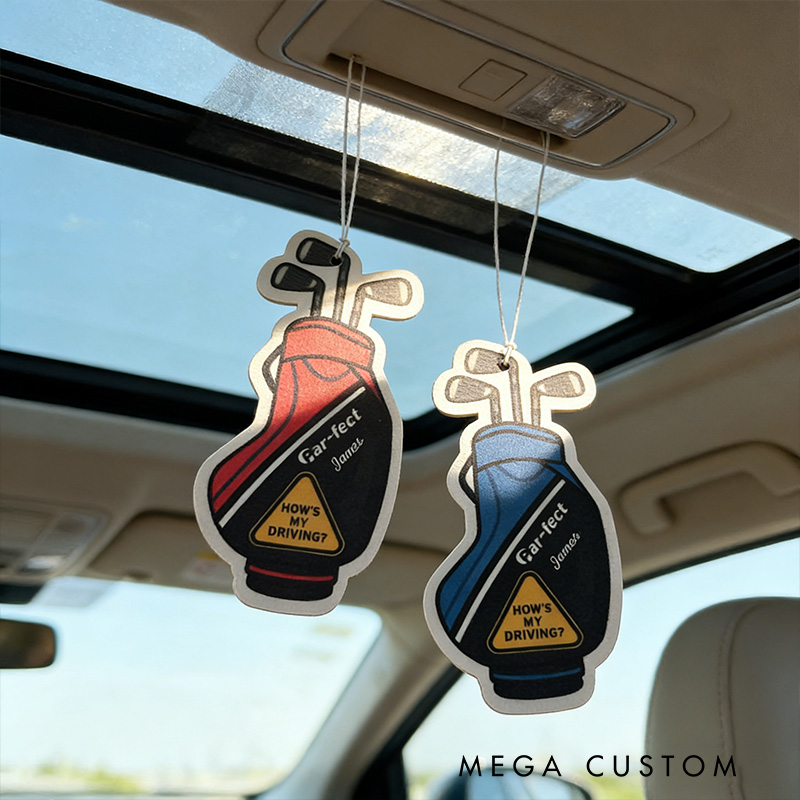 Personalized Golf Air Freshener Novelty Gift for Golfers Car Scent Gift for Golf Lovers