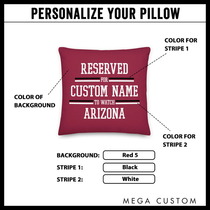 Personalized Sport Throw Pillow with Custom Team Name and Player Name for Fans