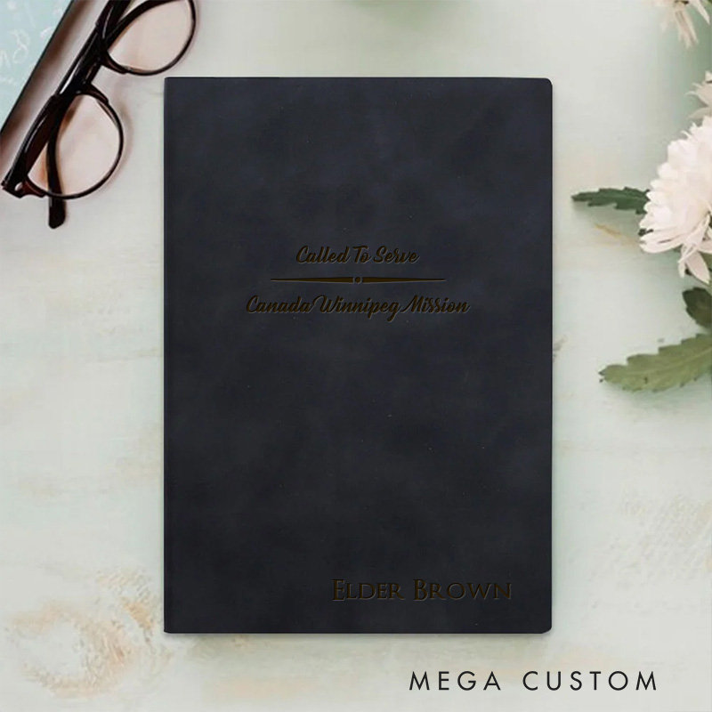 Personalized Called to Serve Prayer Journal Leather A5 Notebook with Name Missionary Travel Journal for Men Women Christian Baptism Missionary Gift