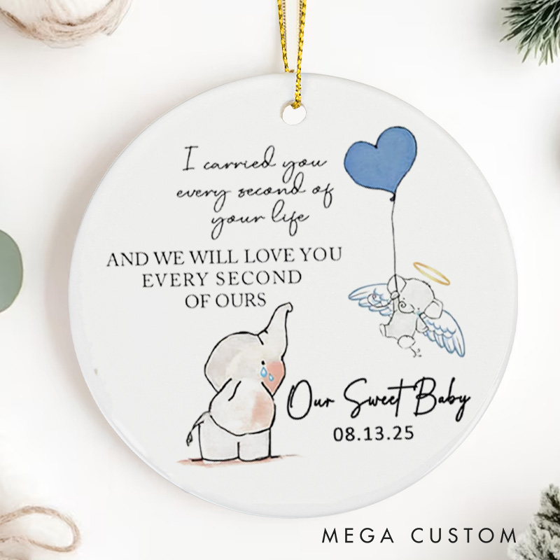 Personalized Baby Memorial Ornament Sympathy Gift Miscarriage Ornament Infant Loss Stillbirth Keepsake Pregnancy Loss Memorial Gifts 