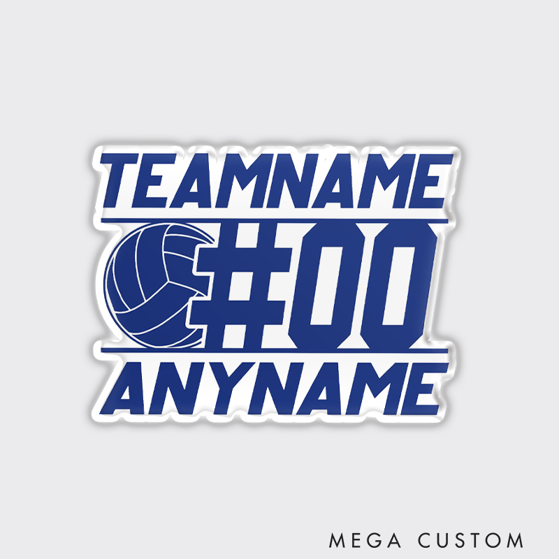 Personalized Volleyball Fridge Magnets Custom Team Name, Player Name and Number for Laptop