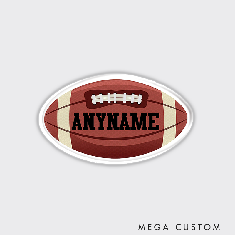 Personalized American Football and Rugby 3D Fridge Magnets with Custom Player Name