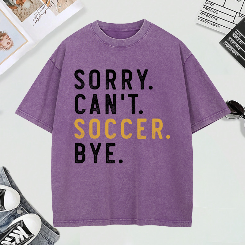 Personalized Soccer Washed T-Shirt – Custom Sporty Design for Soccer Lovers