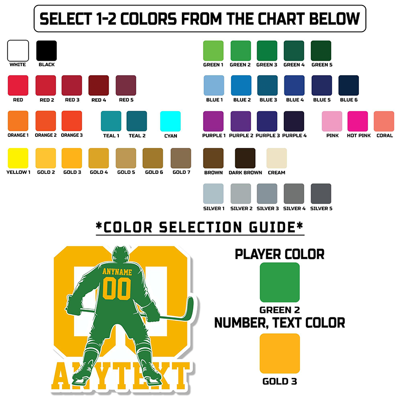 Personalized Hockey Gear Fridge Magnet with Customizable Name and Number