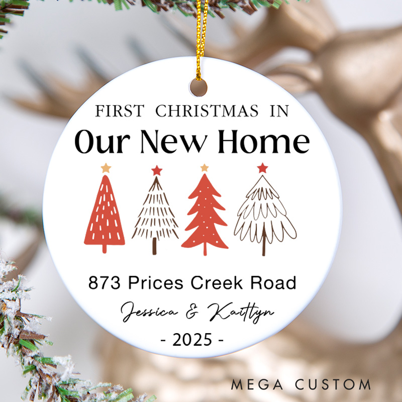 Personalized New Home Ornament First Christmas in Our New Home Ornaments Our New Home Ornament 2025 New House Christmas Ornament Housewarming Gift