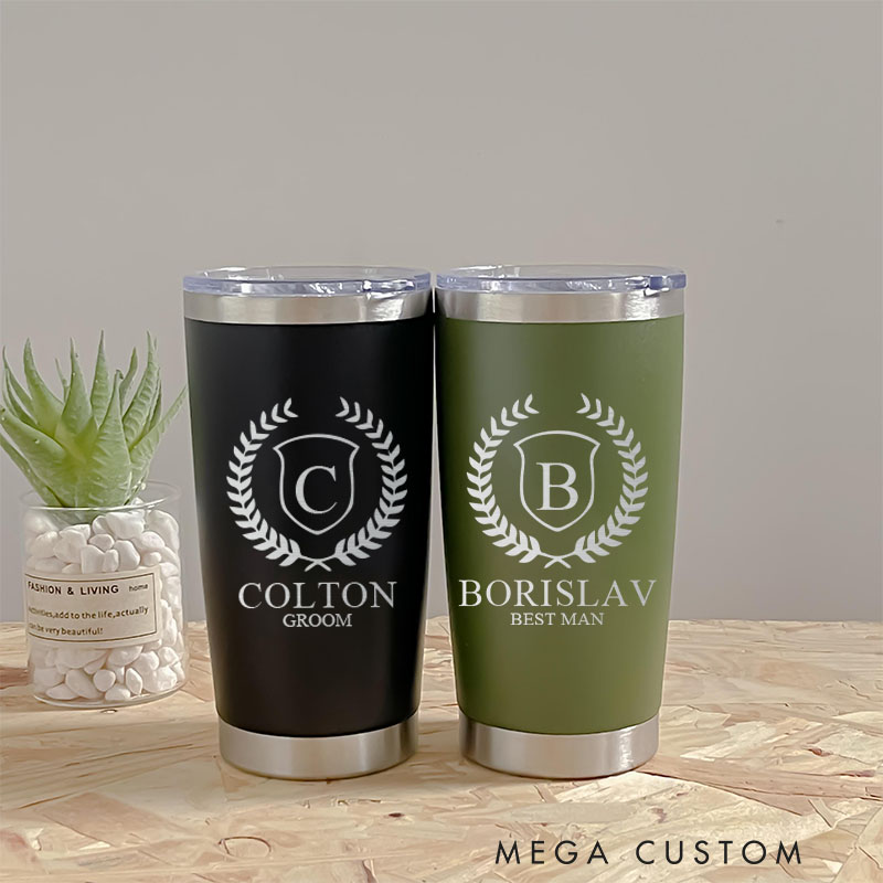 Personalized Insulated Tumbler Groomsman Gift Tumbler 20oz Tumbler for Best Man Gift Groom Club Gift Bachelor Party Favor Tumbler