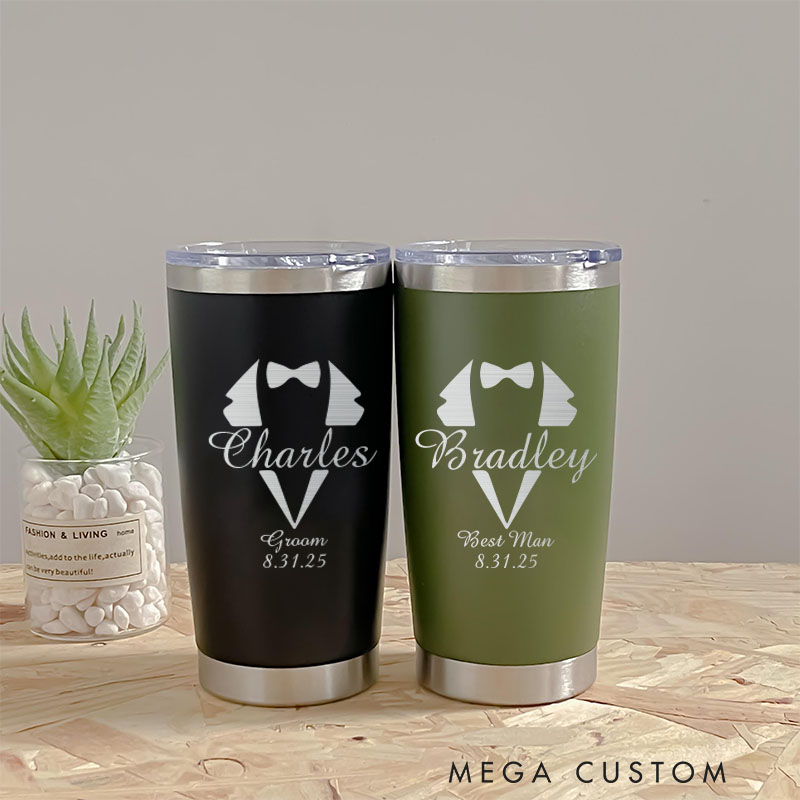 Personalized 20oz Tumbler for Groomsmen Groomsman Gift Insulated Tumbler Best Man Gift Groom Gift Bachelor Party Favor Tumbler