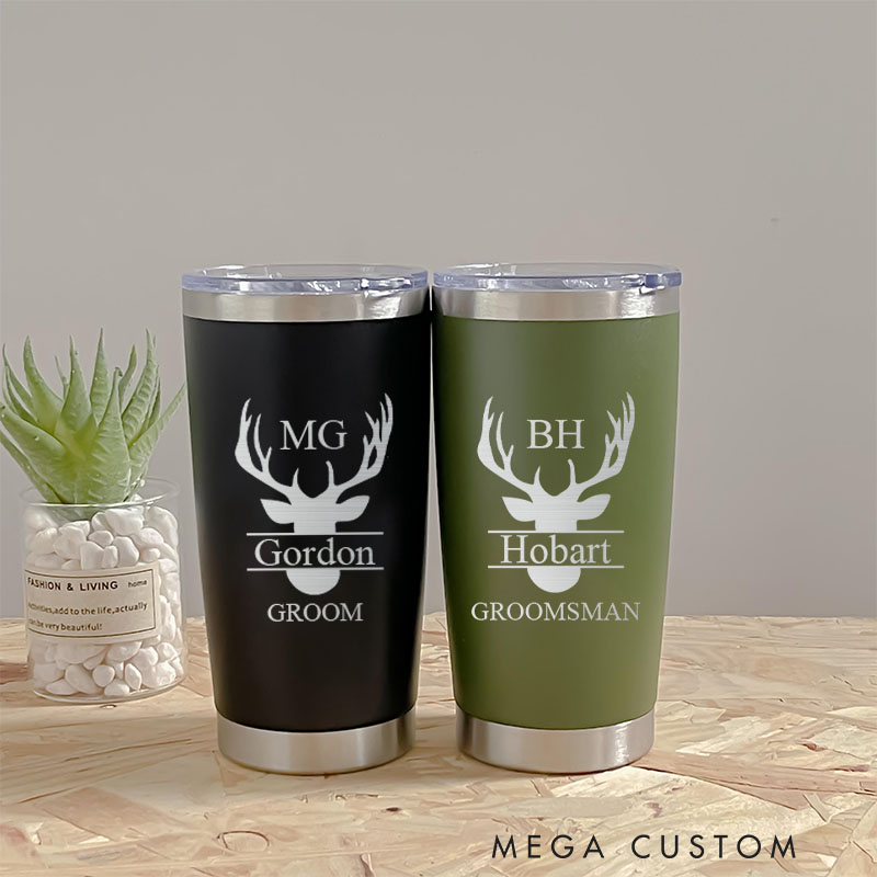 Personalized Wedding Tumbler for Groomsmen Bachelor Party Tumbler 20oz Insulated Tumbler Groomsman Gift Tumbler Best Man Gift