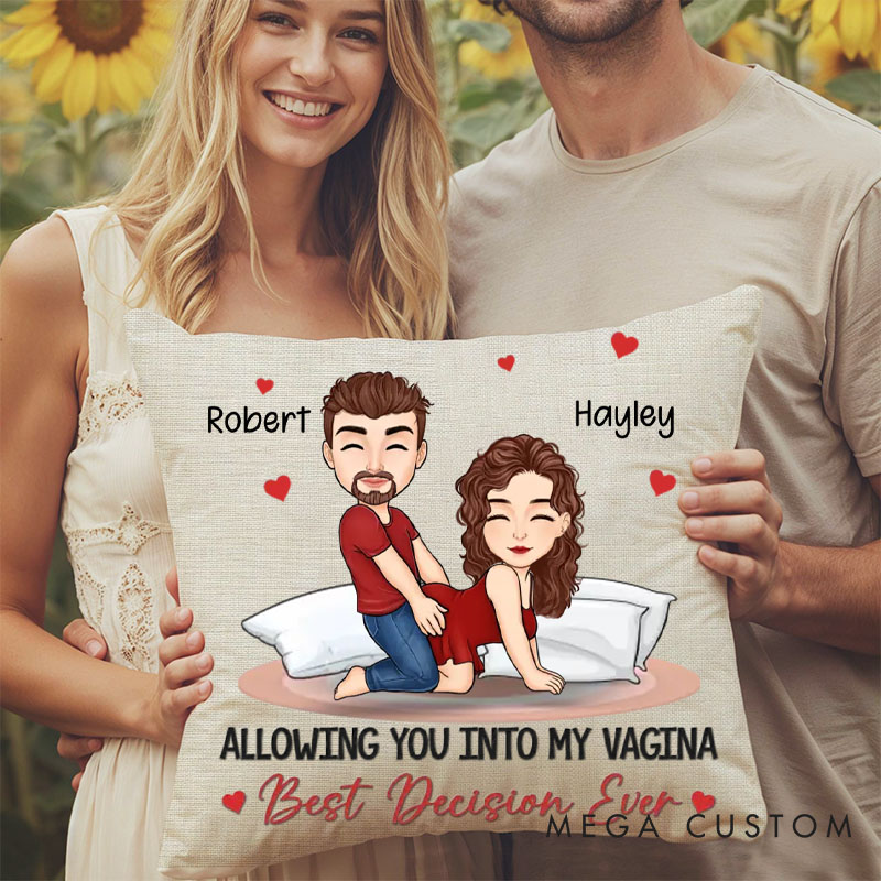 Personalized Couple Pillow Valentine's Day Couple Pillow Gift Funny Pillow Design For Girlfriend and Boyfriend